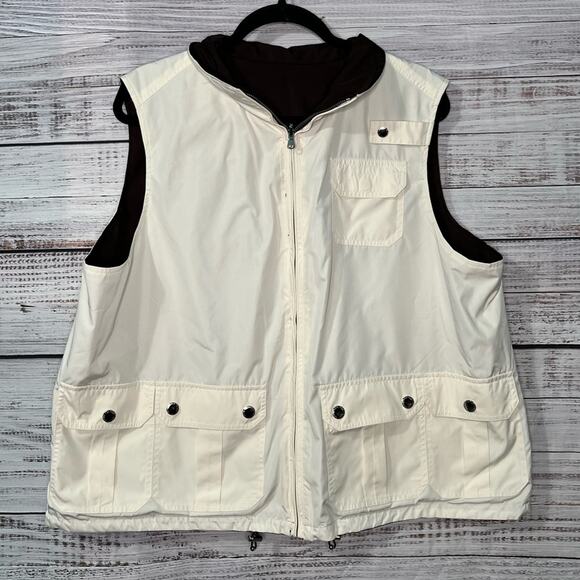 Ralph Lauren Womens 2X Reversible Military Safari Aviator Vest Polyester - Picture 4 of 13